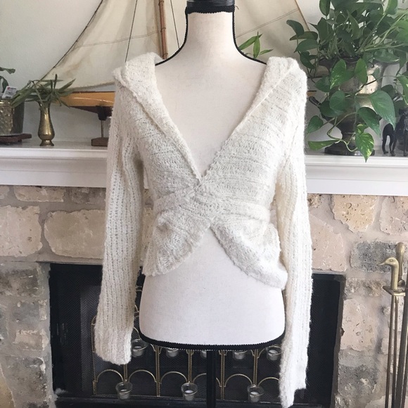 Free People Sweaters - Free people cropped wrapped ballet hoodie sweater